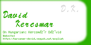 david kercsmar business card